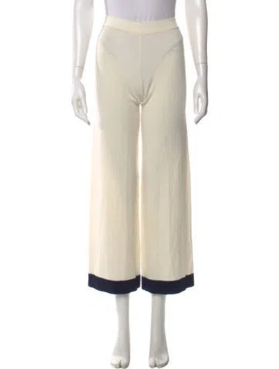 Pre-owned Zimmermann Merino Wool Wide Leg Pants In Neutral
