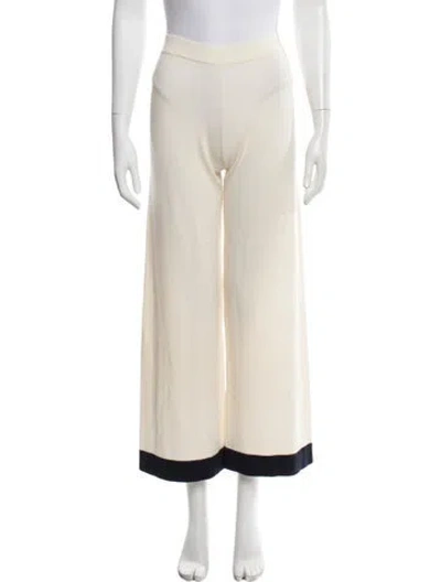 Pre-owned Zimmermann Merino Wool Wide Leg Pants In Neutrals