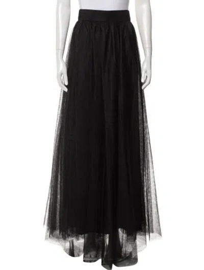 Pre-owned Zimmermann Mesh Accents Long Skirt W/ Tags In Black