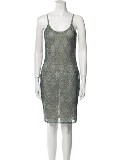 Pre-owned Zimmermann Mesh Knee-length Dress In Green