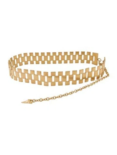 Pre-owned Zimmermann Metal Waist Belt In Gold