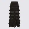 Zimmermann Metallic Black Cotton Skirt In Black