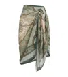 Zimmermann Metallic Cotton-silk Tapestry Pareo In Green
