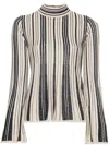 Zimmermann Illustration Mouline Metallic Stripe Top Black/gold In Black