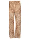 Zimmermann Mid-rise Tan Leopard Cotton Cascadian Bias Pants In Animal Print