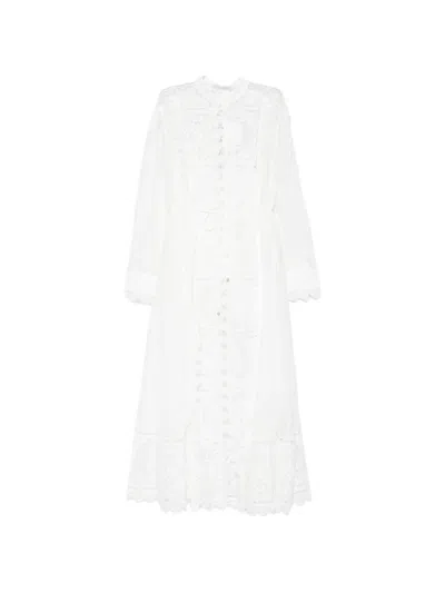 Zimmermann Lace-trimmed Embroidered Dress In Animal Print