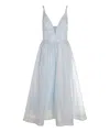 Zimmermann Womens Mint Illuminate V-neck Linen-silk Midi Dress Xs In Lightblue