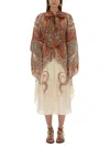 Zimmermann Womens Rhiannon Floral Woven Midi Dress Cream Paisley
