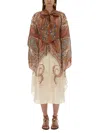 Zimmermann Layered Multicolour Dress With Paisley Patterns In White