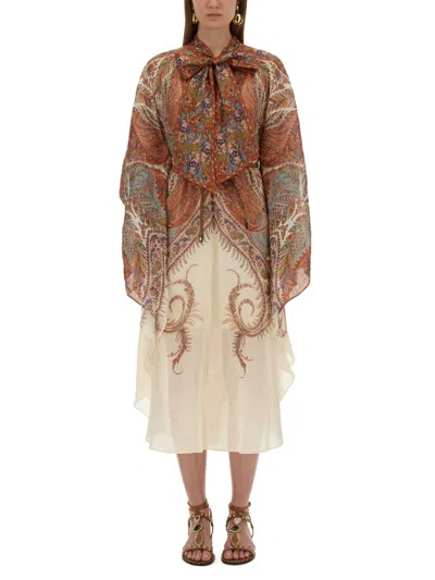 Zimmermann Midi Dress Rhiannon In Brown