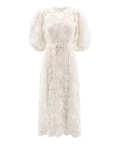 Zimmermann Midi Dress In White