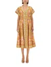 Zimmermann Acacia Belted Linen Shirt Dress In Multicolour
