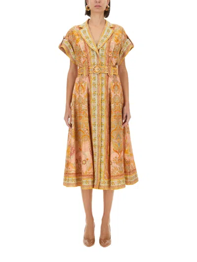 ZIMMERMANN MIDI DRESS WITH BELT