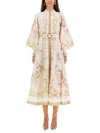 Zimmermann Midi Dress With Buttons "hypnotic" In Neutral