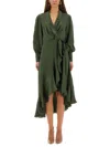 Zimmermann Midi Dress "wrap" In Green