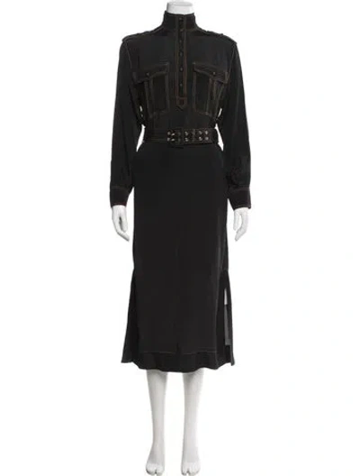 Pre-owned Zimmermann Midi Length Dress In Black