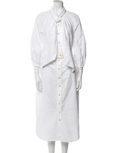 Pre-owned Zimmermann Midi Length Dress In White
