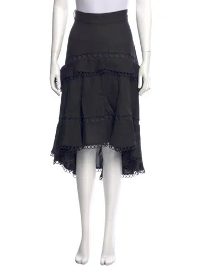 Pre-owned Zimmermann Midi Length Skirt In Blue