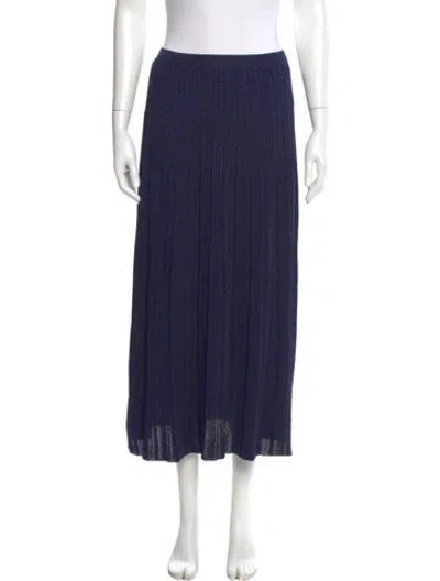 Pre-owned Zimmermann Midi Length Skirt In Blue