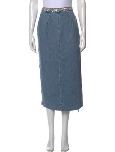 Pre-owned Zimmermann Midi Length Skirt In Blue