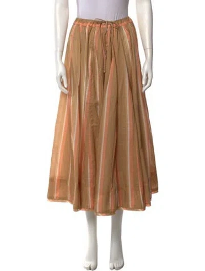 Pre-owned Zimmermann Midi Length Skirt In Brown