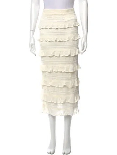 Pre-owned Zimmermann Midi Length Skirt In Neutral