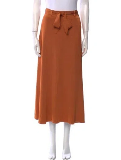 Pre-owned Zimmermann Midi Length Skirt In Orange