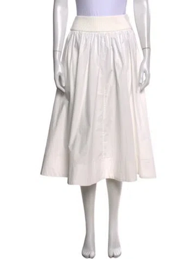 Pre-owned Zimmermann Midi Length Skirt W/ Tags In White