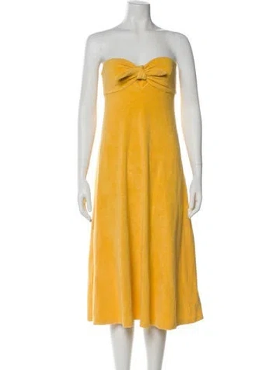 Pre-owned Zimmermann Midi Length Skirt In Yellow