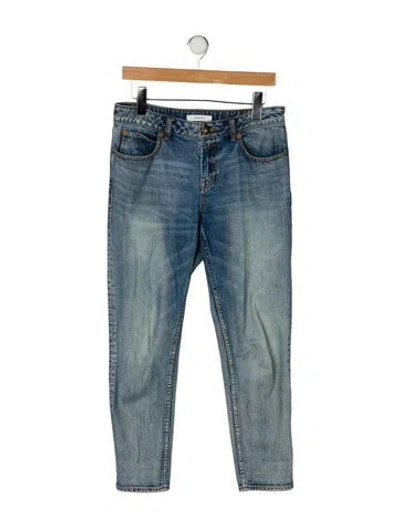 Pre-owned Zimmermann Mid-rise Skinny Leg Jeans In Blue