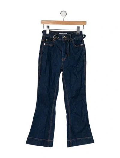 Pre-owned Zimmermann Mid-rise Wide Leg Jeans In Blue