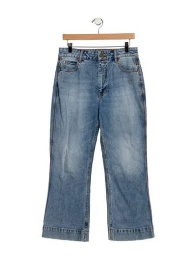 Pre-owned Zimmermann Mid-rise Wide Leg Jeans In Blue