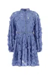 Zimmermann Womens Jacaranda Patience Long-sleeve Cotton Mini Dress Xs In Blue