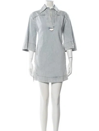 Pre-owned Zimmermann Mini Dress In Blue