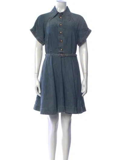 Pre-owned Zimmermann Mini Dress In Blue