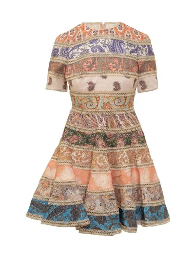 Zimmermann Mini Dress In Multicolor