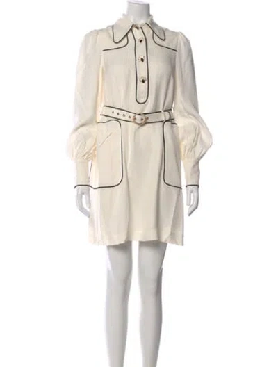 Pre-owned Zimmermann Mini Dress In Neutral