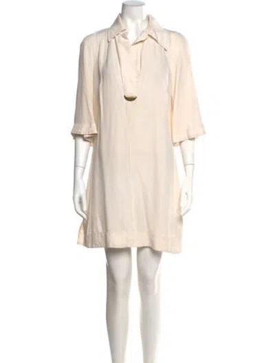 Pre-owned Zimmermann Mini Dress In Neutral