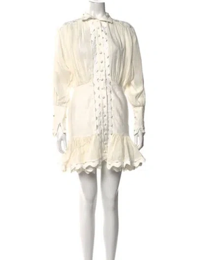 Pre-owned Zimmermann Mini Dress In Neutrals