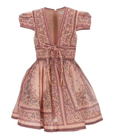 Zimmermann Mini Dress In Pink