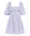 Zimmermann Minikleid Aus Leinen Mit Cut-outs In Violet