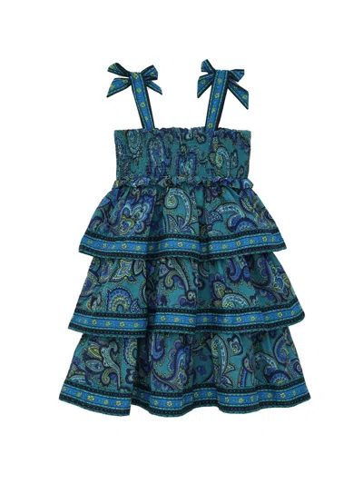Zimmermann Mini Patience Dress For Girls In Animal Print