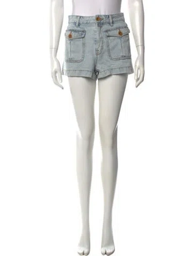 Pre-owned Zimmermann Mini Shorts In Blue