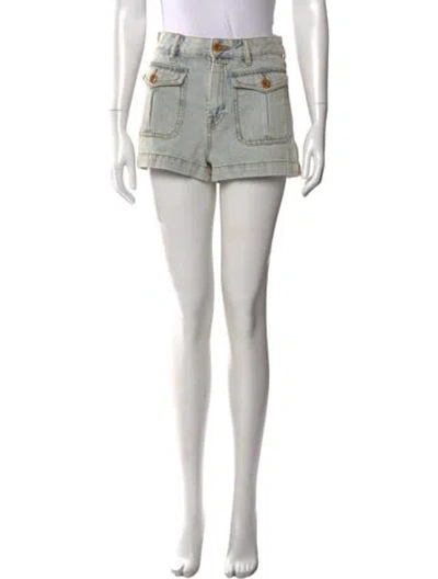 Pre-owned Zimmermann Mini Shorts In Blue