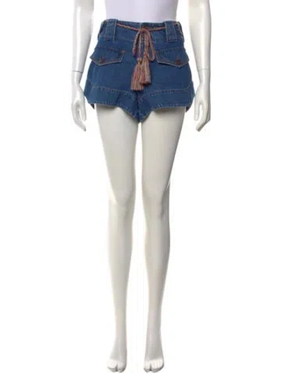 Pre-owned Zimmermann Mini Shorts In Blue