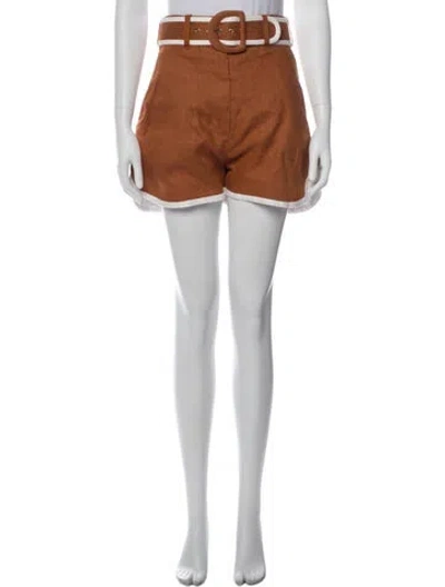 Pre-owned Zimmermann Mini Shorts In Brown