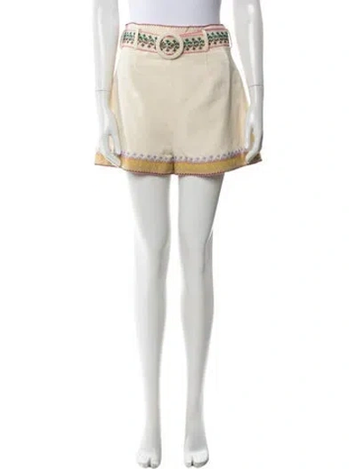 Pre-owned Zimmermann Mini Shorts In Neutral