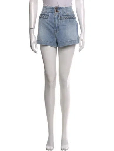 Pre-owned Zimmermann Mini Shorts W/ Tags In Blue