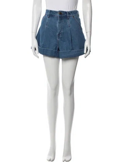 Pre-owned Zimmermann Mini Shorts W/ Tags In Blue