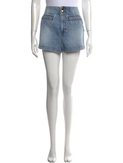 Pre-owned Zimmermann Mini Shorts W/ Tags In Blue
